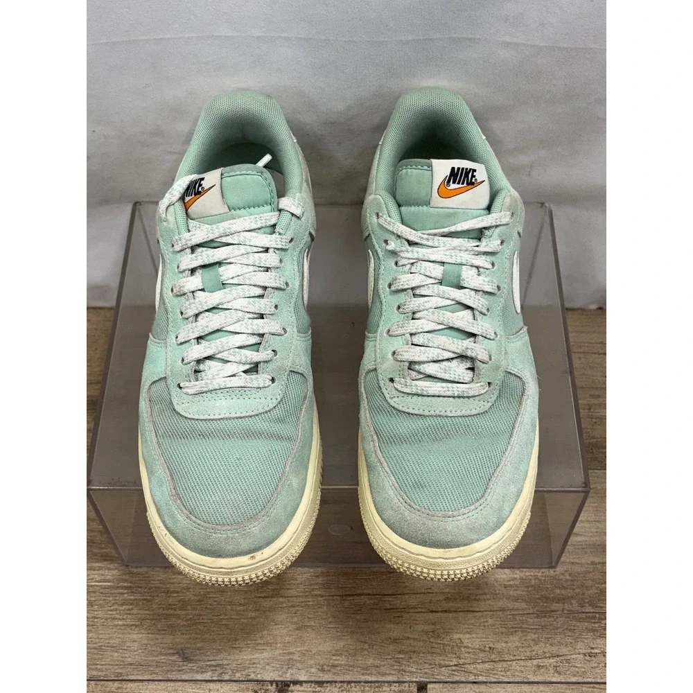 Nike‎ Air Force 1 Low Sage Green Suede White Swoosh Men's Size 8.5
